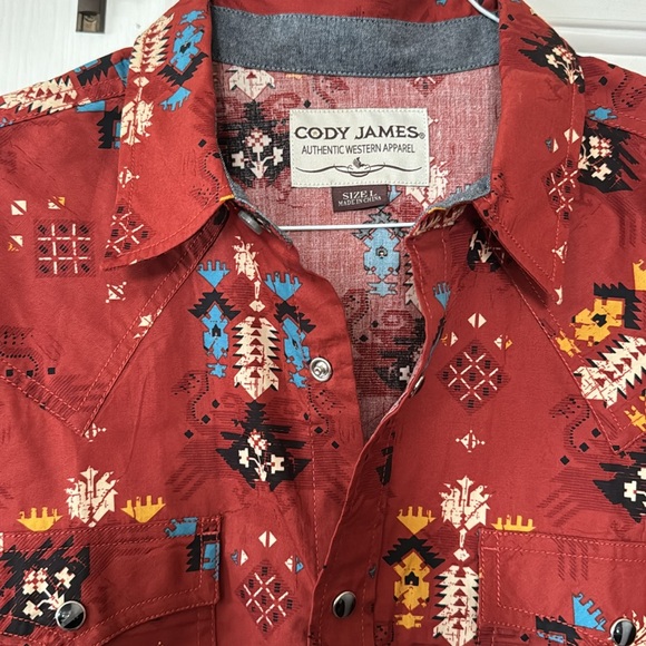James Cody Authentic Western Ware Shirt Rust Color - Picture 2 of 10